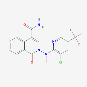 molecular formula C17H12ClF3N4O2 B2943912 2-[[3-Chloro-5-(trifluoromethyl)-2-pyridinyl](methyl)amino]-1-oxo-1,2-dihydro-4-isoquinolinecarboxamide CAS No. 339106-89-7