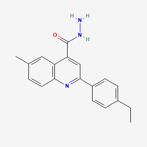 molecular formula C19H19N3O B2943915 2-(4-Ethylphenyl)-6-methylquinoline-4-carbohydrazide CAS No. 588715-41-7