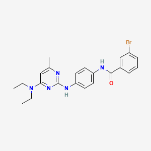 molecular formula C22H24BrN5O B2943920 3-bromo-N-(4-((4-(diethylamino)-6-methylpyrimidin-2-yl)amino)phenyl)benzamide CAS No. 923234-54-2