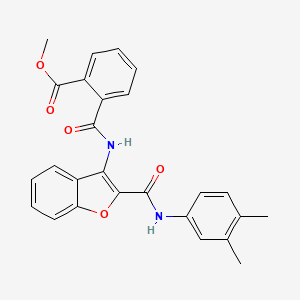 Methyl 2-((2-((3,4-dimethylphenyl)carbamoyl)benzofuran-3-yl)carbamoyl)benzoate