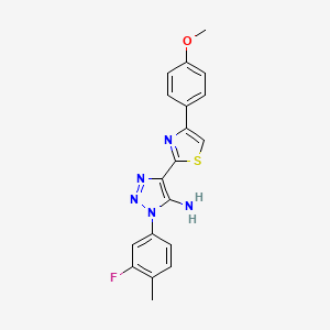 1-(3-fluoro-4-methylphenyl)-4-[4-(4-methoxyphenyl)-1,3-thiazol-2-yl]-1H-1,2,3-triazol-5-amine