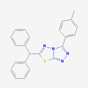 molecular formula C23H18N4S B294394 6-Benzhydryl-3-(4-methylphenyl)[1,2,4]triazolo[3,4-b][1,3,4]thiadiazole 