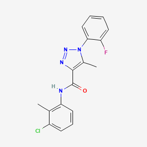 molecular formula C17H14ClFN4O B2943940 N-(3-chloro-2-methylphenyl)-1-(2-fluorophenyl)-5-methyl-1H-1,2,3-triazole-4-carboxamide CAS No. 866896-05-1