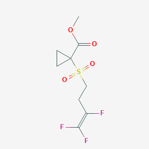 molecular formula C9H11F3O4S B2943942 Methyl 1-[(3,4,4-trifluoro-3-butenyl)sulfonyl]cyclopropanecarboxylate CAS No. 339106-70-6