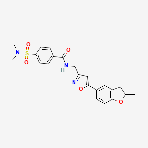 4-(N,N-dimethylsulfamoyl)-N-((5-(2-methyl-2,3-dihydrobenzofuran-5-yl)isoxazol-3-yl)methyl)benzamide