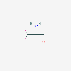 molecular formula C4H7F2NO B2943945 3-(Difluoromethyl)oxetan-3-amine CAS No. 1779926-68-9