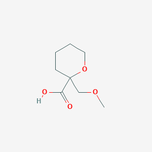molecular formula C8H14O4 B2943955 tetrahydro-2-(methoxymethyl)-2H-Pyran-2-carboxylic acid CAS No. 857173-42-3