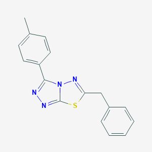 molecular formula C17H14N4S B294396 6-Benzyl-3-(4-methylphenyl)[1,2,4]triazolo[3,4-b][1,3,4]thiadiazole 