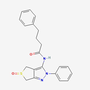 N-(5-oxido-2-phenyl-4,6-dihydro-2H-thieno[3,4-c]pyrazol-3-yl)-4-phenylbutanamide