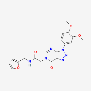 molecular formula C19H18N6O5 B2943986 2-(3-(3,4-二甲氧基苯基)-7-氧代-3H-[1,2,3]三唑并[4,5-d]嘧啶-6(7H)-基)-N-(呋喃-2-基甲基)乙酰胺 CAS No. 893937-65-0