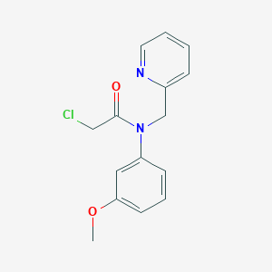 molecular formula C15H15ClN2O2 B2943995 2-Chloro-N-(3-methoxyphenyl)-N-(pyridin-2-ylmethyl)acetamide CAS No. 1397225-75-0