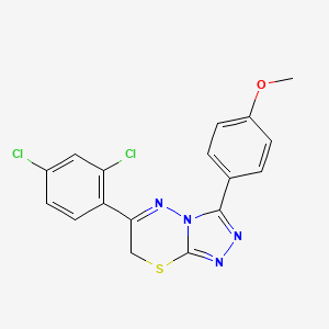 molecular formula C17H12Cl2N4OS B2944007 6-(2,4-dichlorophenyl)-3-(4-methoxyphenyl)-7H-[1,2,4]triazolo[3,4-b][1,3,4]thiadiazine CAS No. 382596-01-2