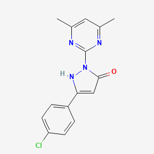 3-(4-chlorophenyl)-1-(4,6-dimethylpyrimidin-2-yl)-1H-pyrazol-5-ol