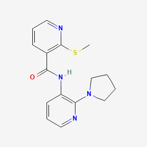 molecular formula C16H18N4OS B2944024 2-(methylsulfanyl)-N-[2-(pyrrolidin-1-yl)pyridin-3-yl]pyridine-3-carboxamide CAS No. 1223248-73-4