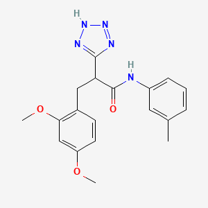 3-(2,4-dimethoxyphenyl)-N-(3-methylphenyl)-2-(2H-tetrazol-5-yl)propanamide
