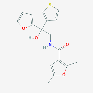 molecular formula C17H17NO4S B2944033 N-(2-(呋喃-2-基)-2-羟基-2-(噻吩-3-基)乙基)-2,5-二甲基呋喃-3-甲酰胺 CAS No. 2034330-39-5