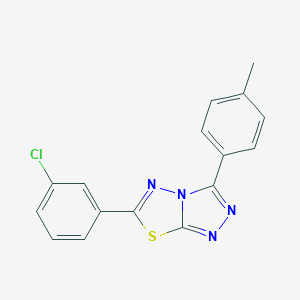 molecular formula C16H11ClN4S B294404 6-(3-Chlorophenyl)-3-(4-methylphenyl)[1,2,4]triazolo[3,4-b][1,3,4]thiadiazole 