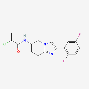 2-Chloro-N-[2-(2,5-difluorophenyl)-5,6,7,8-tetrahydroimidazo[1,2-a]pyridin-6-yl]propanamide