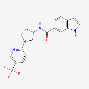 N-(1-(5-(trifluoromethyl)pyridin-2-yl)pyrrolidin-3-yl)-1H-indole-6-carboxamide