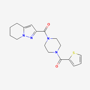 (4,5,6,7-Tetrahydropyrazolo[1,5-a]pyridin-2-yl)(4-(thiophene-2-carbonyl)piperazin-1-yl)methanone