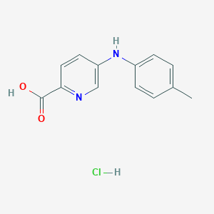 molecular formula C13H13ClN2O2 B2944056 5-(4-Methylanilino)pyridine-2-carboxylic acid;hydrochloride CAS No. 2418711-69-8