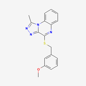 molecular formula C18H16N4OS B2944057 4-{[(3-Methoxyphenyl)methyl]sulfanyl}-1-methyl-[1,2,4]triazolo[4,3-a]quinoxaline CAS No. 2310145-48-1