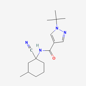molecular formula C16H24N4O B2944060 1-tert-butyl-N-(1-cyano-3-methylcyclohexyl)-1H-pyrazole-4-carboxamide CAS No. 1355559-99-7