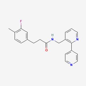 N-([2,4'-bipyridin]-3-ylmethyl)-3-(3-fluoro-4-methylphenyl)propanamide