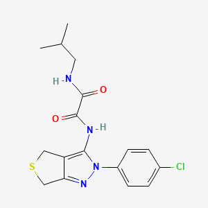 N'-[2-(4-chlorophenyl)-4,6-dihydrothieno[3,4-c]pyrazol-3-yl]-N-(2-methylpropyl)oxamide