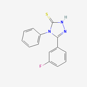 molecular formula C14H10FN3S B2944067 5-(3-fluorophenyl)-4-phenyl-4H-1,2,4-triazole-3-thiol CAS No. 330646-49-6