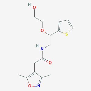 molecular formula C15H20N2O4S B2944068 2-(3,5-dimethylisoxazol-4-yl)-N-(2-(2-hydroxyethoxy)-2-(thiophen-2-yl)ethyl)acetamide CAS No. 2034565-10-9