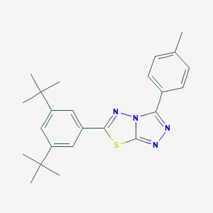 molecular formula C24H28N4S B294407 6-(3,5-Ditert-butylphenyl)-3-(4-methylphenyl)[1,2,4]triazolo[3,4-b][1,3,4]thiadiazole 