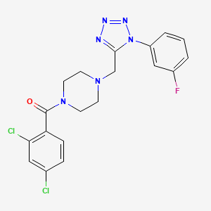 (2,4-dichlorophenyl)(4-((1-(3-fluorophenyl)-1H-tetrazol-5-yl)methyl)piperazin-1-yl)methanone