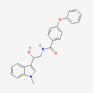molecular formula C24H22N2O3 B2944077 N-(2-hydroxy-2-(1-methyl-1H-indol-3-yl)ethyl)-4-phenoxybenzamide CAS No. 1448047-36-6
