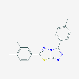 molecular formula C18H16N4S B294408 6-(3,4-Dimethylphenyl)-3-(4-methylphenyl)[1,2,4]triazolo[3,4-b][1,3,4]thiadiazole 