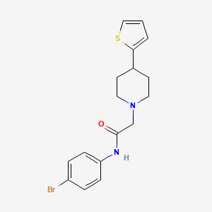 molecular formula C17H19BrN2OS B2944080 N-(4-bromophenyl)-2-(4-(thiophen-2-yl)piperidin-1-yl)acetamide CAS No. 1026618-48-3