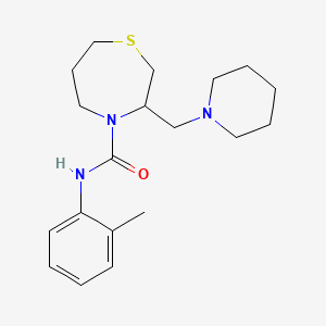 molecular formula C19H29N3OS B2944088 3-(哌啶-1-基甲基)-N-(邻甲苯基)-1,4-噻氮杂环-4-甲酰胺 CAS No. 1421504-60-0