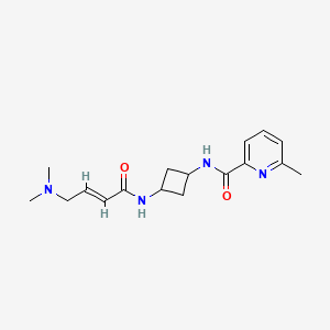 molecular formula C17H24N4O2 B2944089 N-[3-[[(E)-4-(Dimethylamino)but-2-enoyl]amino]cyclobutyl]-6-methylpyridine-2-carboxamide CAS No. 2411324-02-0