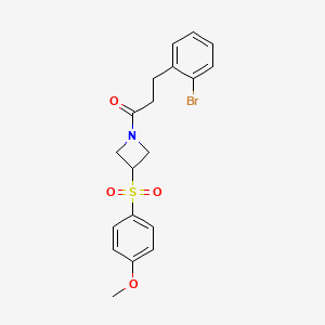 3-(2-Bromophenyl)-1-(3-((4-methoxyphenyl)sulfonyl)azetidin-1-yl)propan-1-one