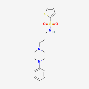 molecular formula C17H23N3O2S2 B2944094 N-(3-(4-phenylpiperazin-1-yl)propyl)thiophene-2-sulfonamide CAS No. 1049549-13-4