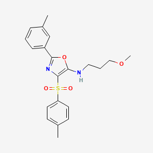 N-(3-methoxypropyl)-2-(3-methylphenyl)-4-[(4-methylphenyl)sulfonyl]-1,3-oxazol-5-amine