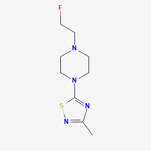 molecular formula C9H15FN4S B2944099 5-(4-(2-Fluoroethyl)piperazin-1-yl)-3-methyl-1,2,4-thiadiazole CAS No. 2034512-45-1