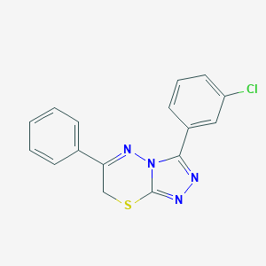 molecular formula C16H11ClN4S B294410 3-(3-chlorophenyl)-6-phenyl-7H-[1,2,4]triazolo[3,4-b][1,3,4]thiadiazine 