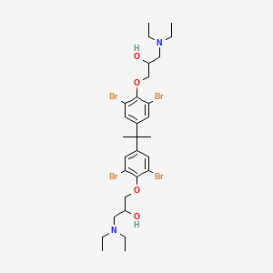 1-[2,6-Dibromo-4-(2-{3,5-dibromo-4-[3-(diethylamino)-2-hydroxypropoxy]phenyl}propan-2-YL)phenoxy]-3-(diethylamino)propan-2-OL