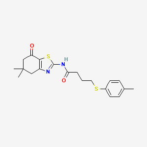 N-(5,5-dimethyl-7-oxo-4,5,6,7-tetrahydrobenzo[d]thiazol-2-yl)-4-(p-tolylthio)butanamide