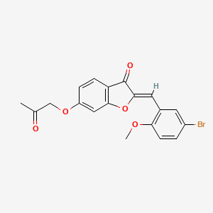 (Z)-2-(5-bromo-2-methoxybenzylidene)-6-(2-oxopropoxy)benzofuran-3(2H)-one