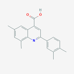 molecular formula C20H19NO2 B2944127 2-(3,4-Dimethylphenyl)-6,8-dimethylquinoline-4-carboxylic acid CAS No. 895967-54-1