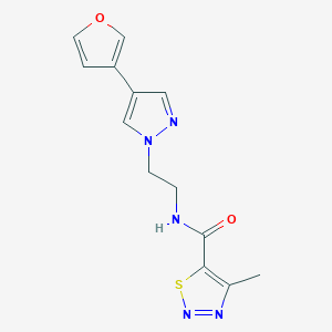 N-(2-(4-(furan-3-yl)-1H-pyrazol-1-yl)ethyl)-4-methyl-1,2,3-thiadiazole-5-carboxamide