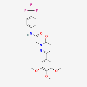 2-(6-oxo-3-(3,4,5-trimethoxyphenyl)pyridazin-1(6H)-yl)-N-(4-(trifluoromethyl)phenyl)acetamide