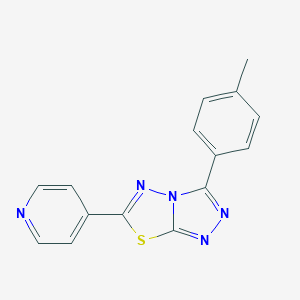 molecular formula C15H11N5S B294414 3-(4-Methylphenyl)-6-pyridin-4-yl-[1,2,4]triazolo[3,4-b][1,3,4]thiadiazole 